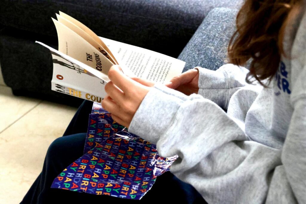 Girl reading book